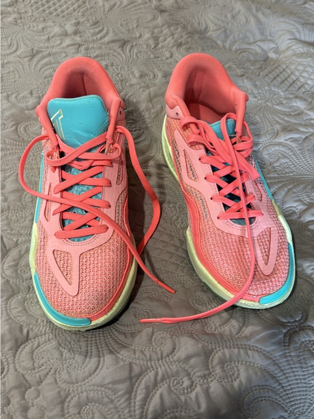 Nike Coral Pink and Aqua Women’s Athletic Running Shoes